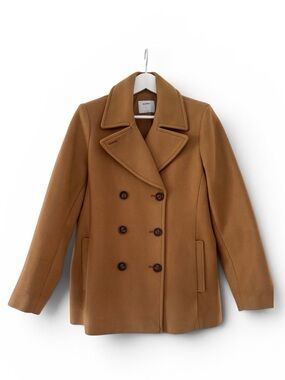 Old Navy Camel Double-Breasted Peacoat - Women's